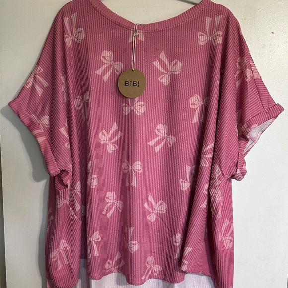 BiBi Ribbed Bow Top size 3X - Picture 1 of 5